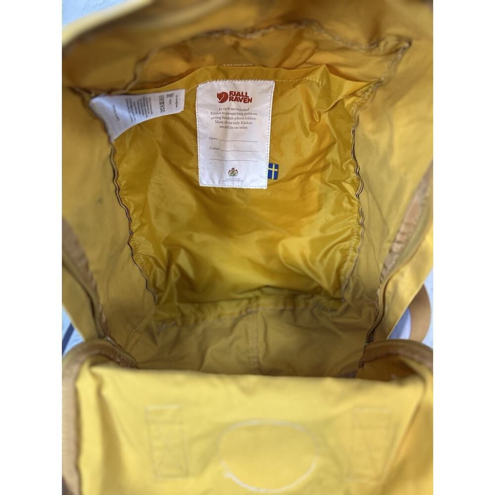 Fjallraven Kanken Classic Backpack Daypack Bag Ochre Yellow Medium Canvas - Picture 7 of 10